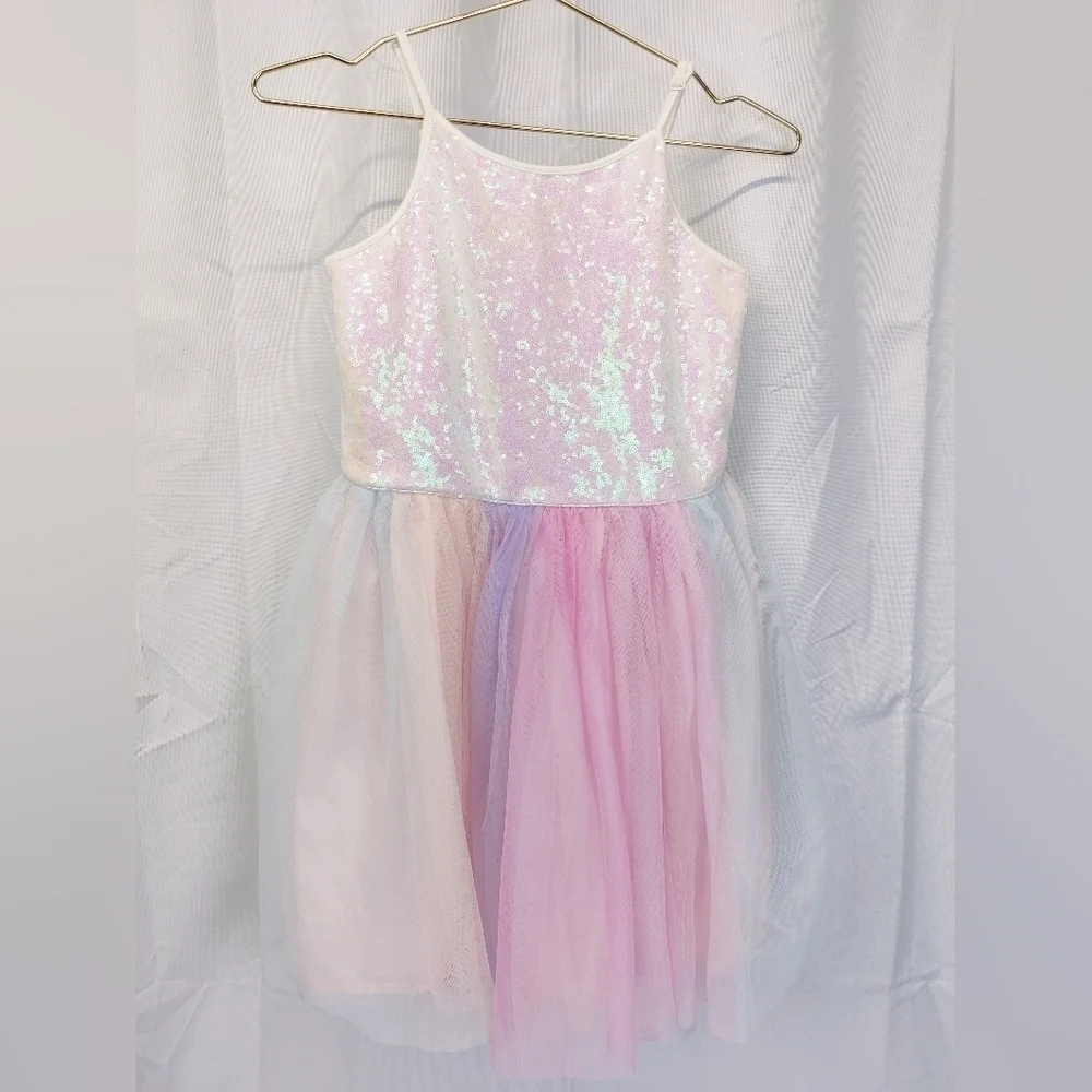 Gymboree Summer Romper Little Girls Sz Large 10 - 12 + FREE Cat Jack Tulle Dress